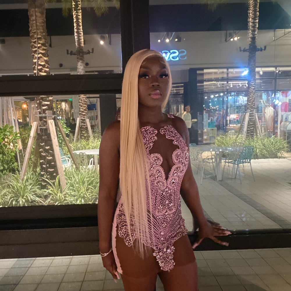 only worn once, very stretchy. originally paid $500. price negotiable.